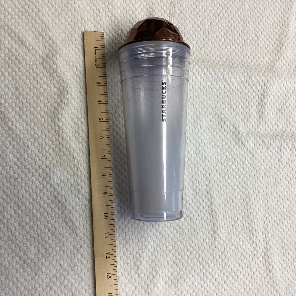 Starbucks Venti  Frosted Copper Dome Tumbler 24 oz Double Wall‎ VGUC - Picture 4 of 8